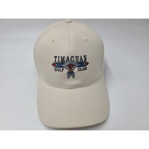 Timacuan Golf Club Course Strapback Adjustable Hat Cap Lake Mary Florida‎ Beige
